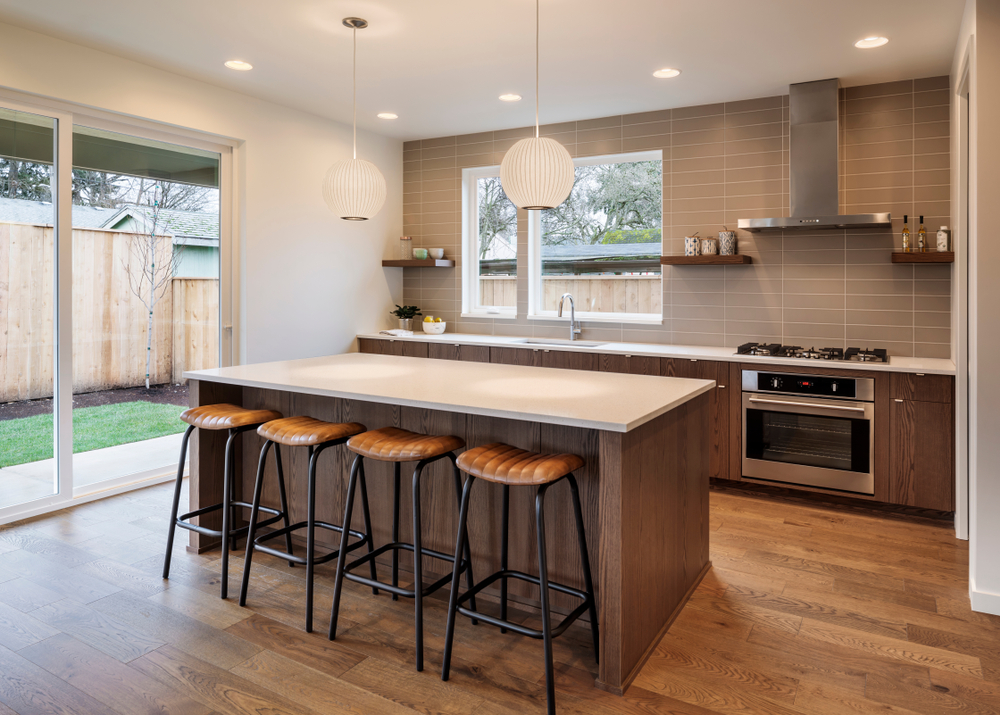 kitchen design with patio doors