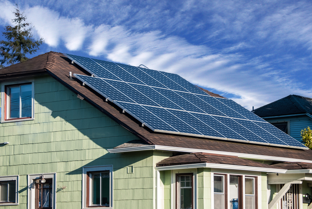 House with solar panels